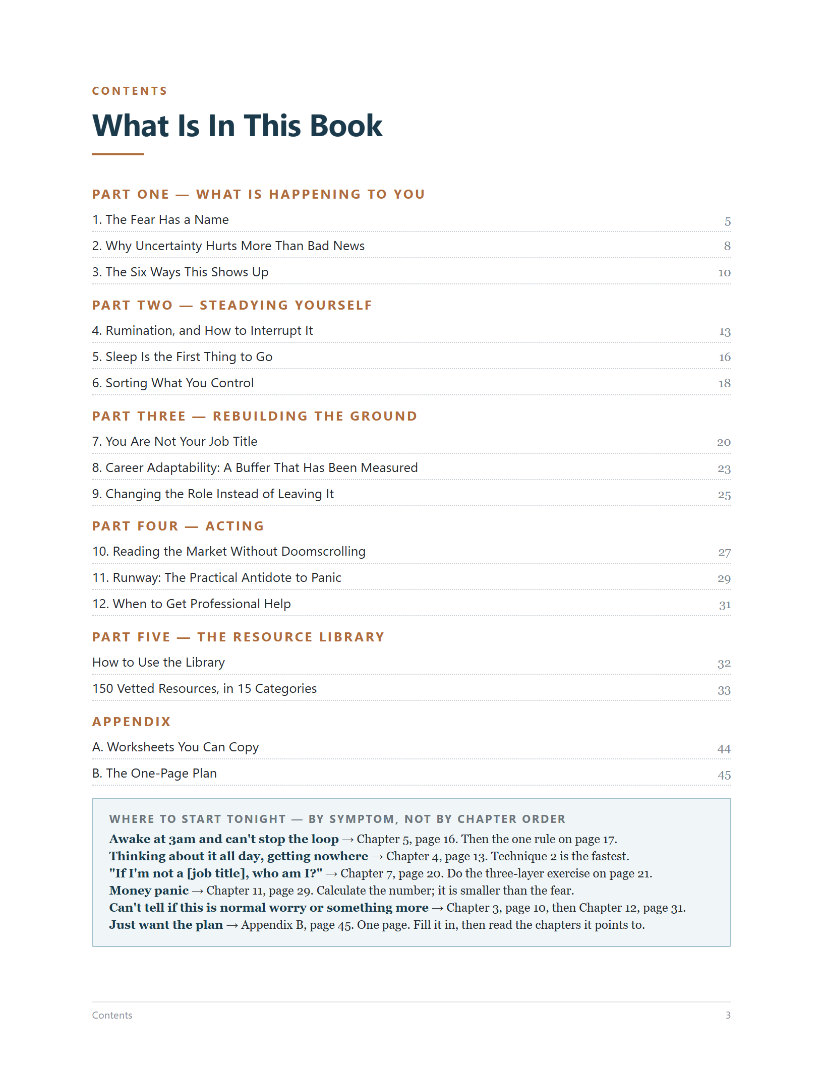 Contents — what is in this book