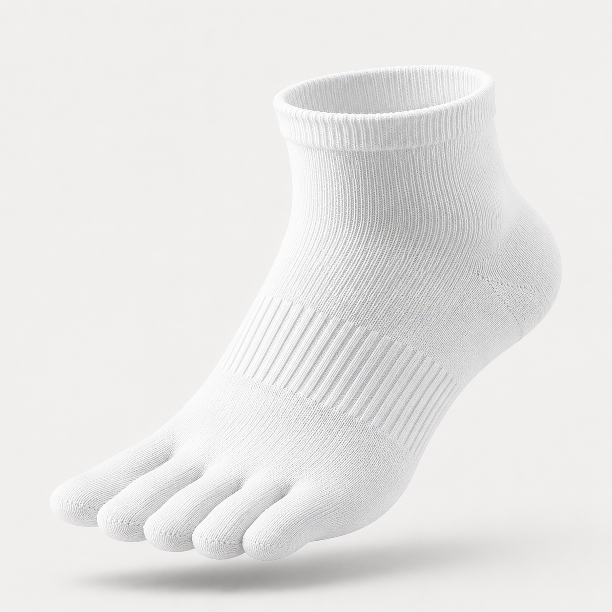 CoolMax Performance Socks — white studio shot, side profile
