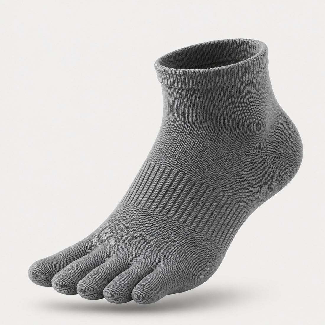 CoolMax Performance Socks — Grey studio shot, side profile
