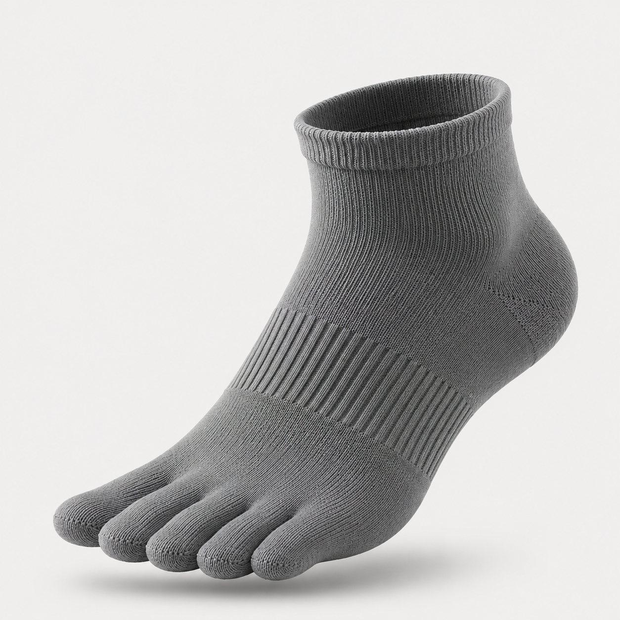 CoolMax Performance Socks — Grey studio shot, side profile
