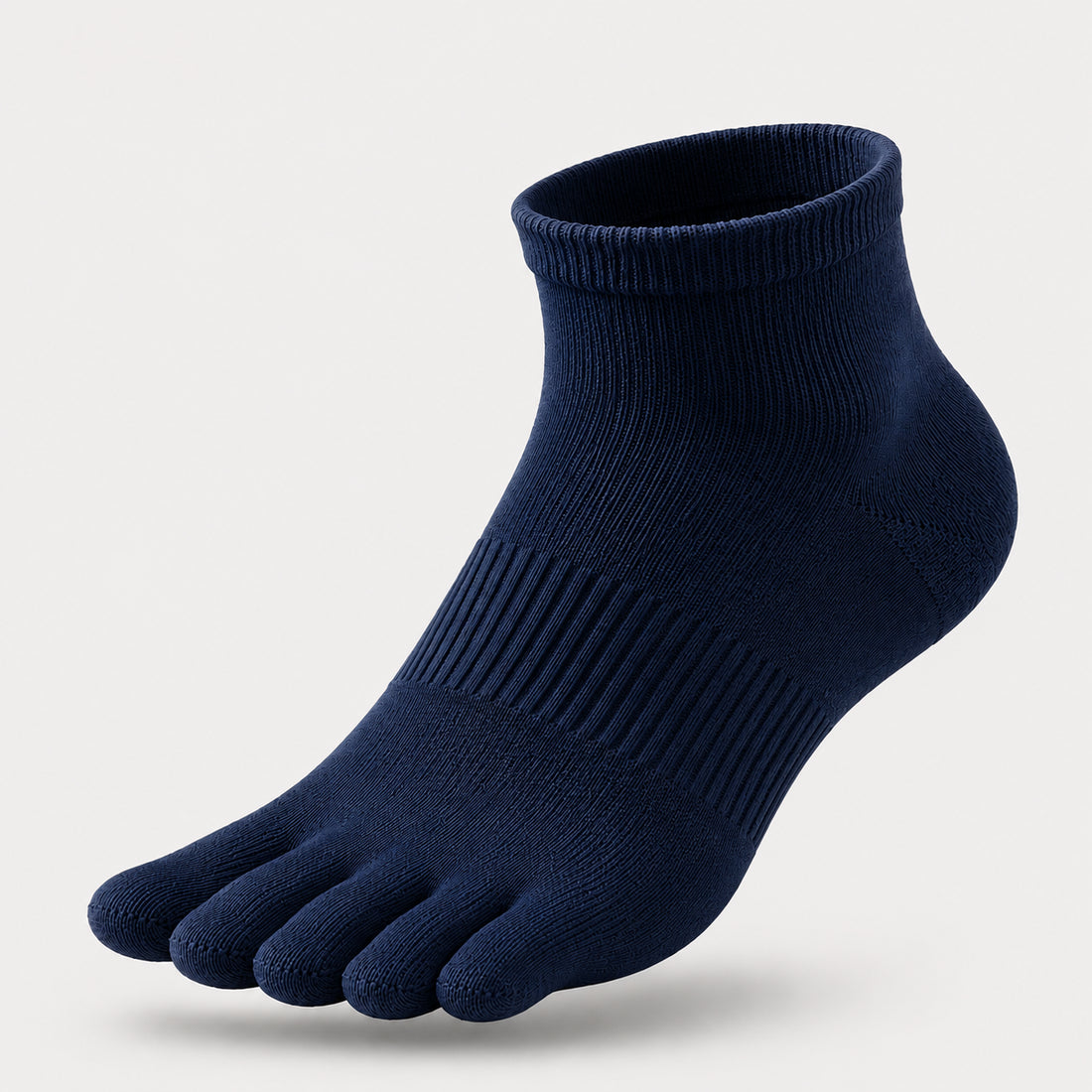 CoolMax Performance Socks — Navy studio shot, side profile