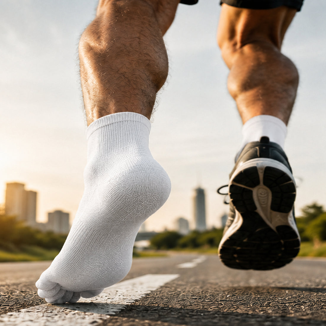 CoolMax Performance Socks worn during city run